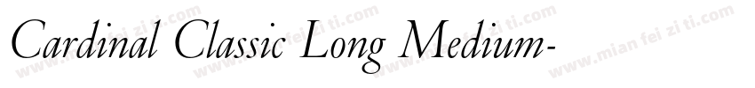 Cardinal Classic Long Medium字体转换